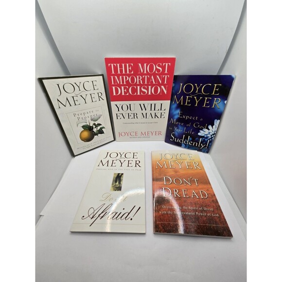 Joyce Meyer 7 Book Lot + 2 Christian CD's NEW - Picture 1 of 5